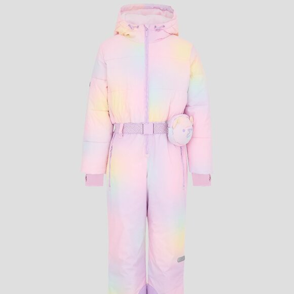 Winter Ski Multicolor Overall with belt and bag